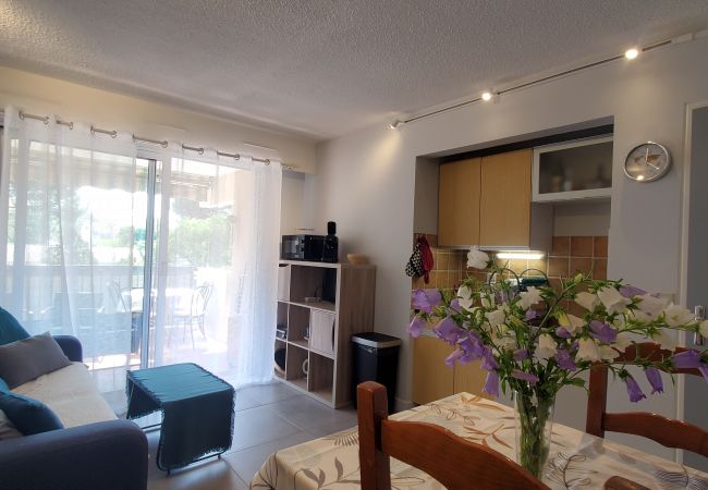  in Fréjus - Port Fréjus, Le Pré Saint Armand T2, 4 people, 38 m2, air conditioning and private parking