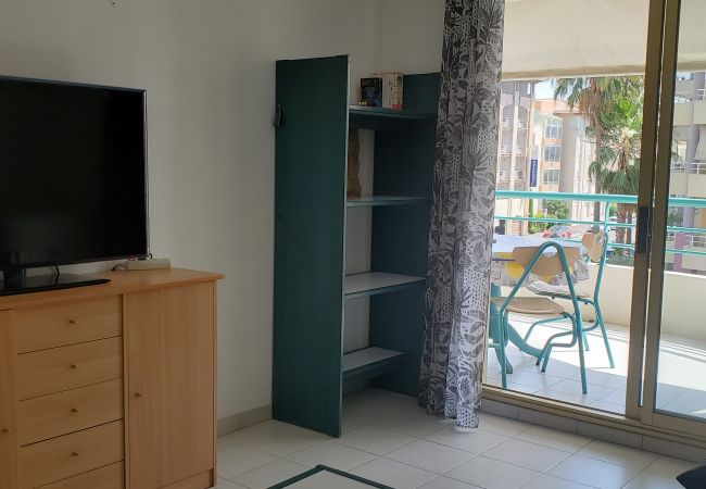 Apartment in Fréjus - Port-Frejus, Open, 2 rooms, 40m2, air-conditioned, 4 people. large balcony of 12m2, swimming pool, beaches 100m away, parking