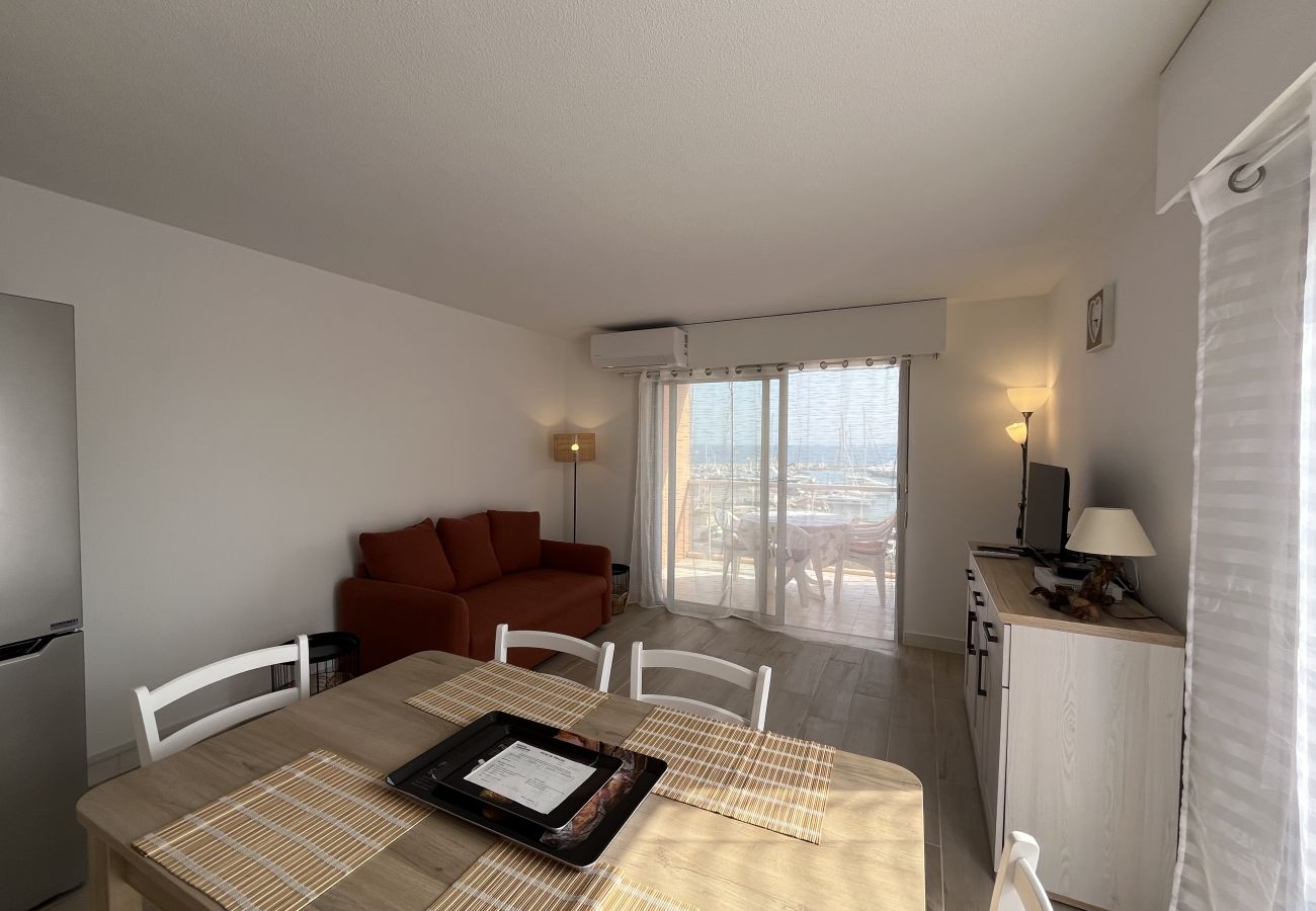 Appartamento a Fréjus - Le Capitole, magnifica vista mare, appartamento con 1 camera da letto + cabina, 40m2, aria condizionata e garage