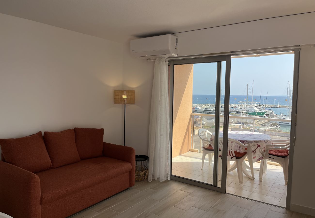 Appartamento a Fréjus - Le Capitole, magnifica vista mare, appartamento con 1 camera da letto + cabina, 40m2, aria condizionata e garage