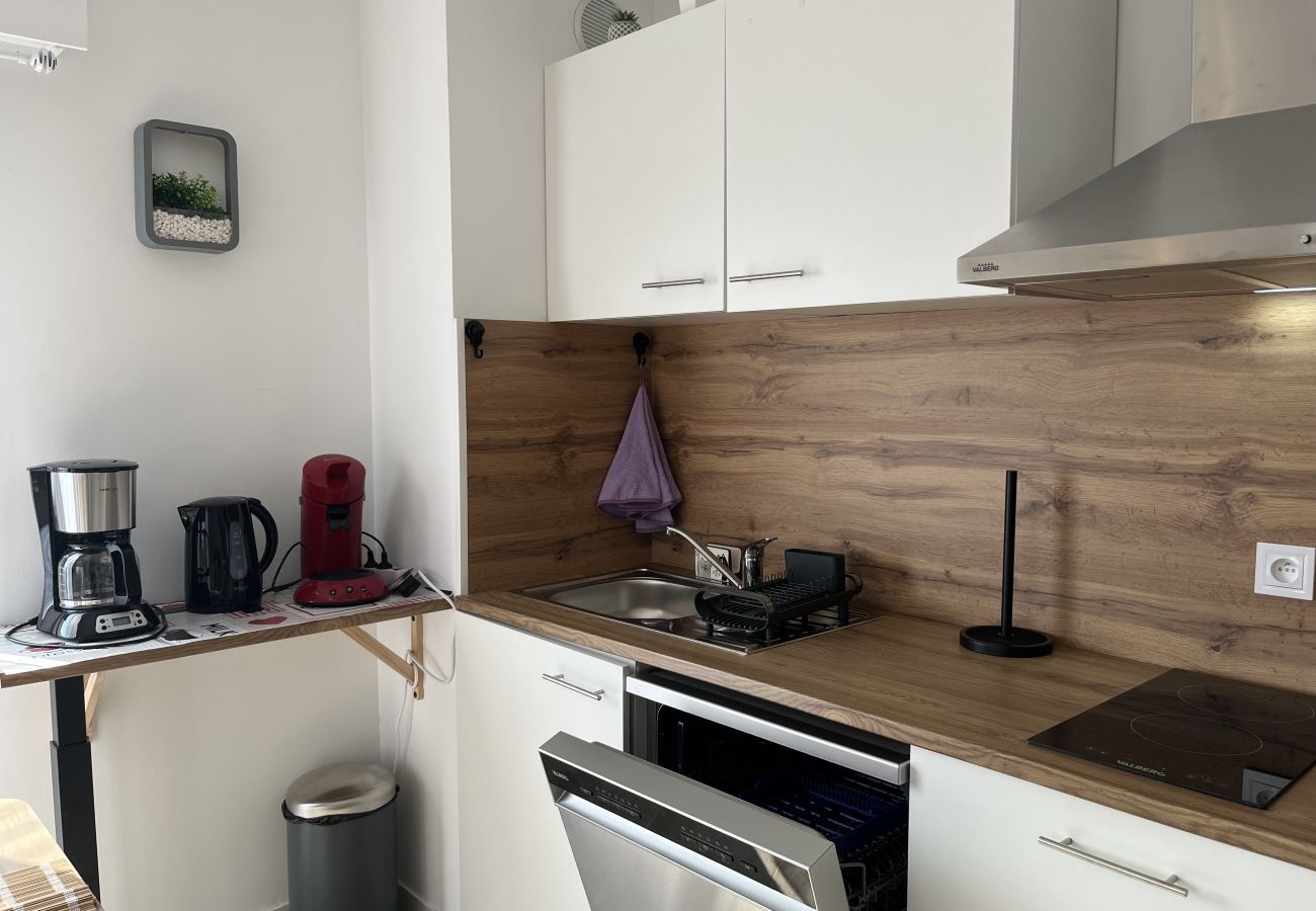 Appartamento a Fréjus - Le Capitole, magnifica vista mare, appartamento con 1 camera da letto + cabina, 40m2, aria condizionata e garage