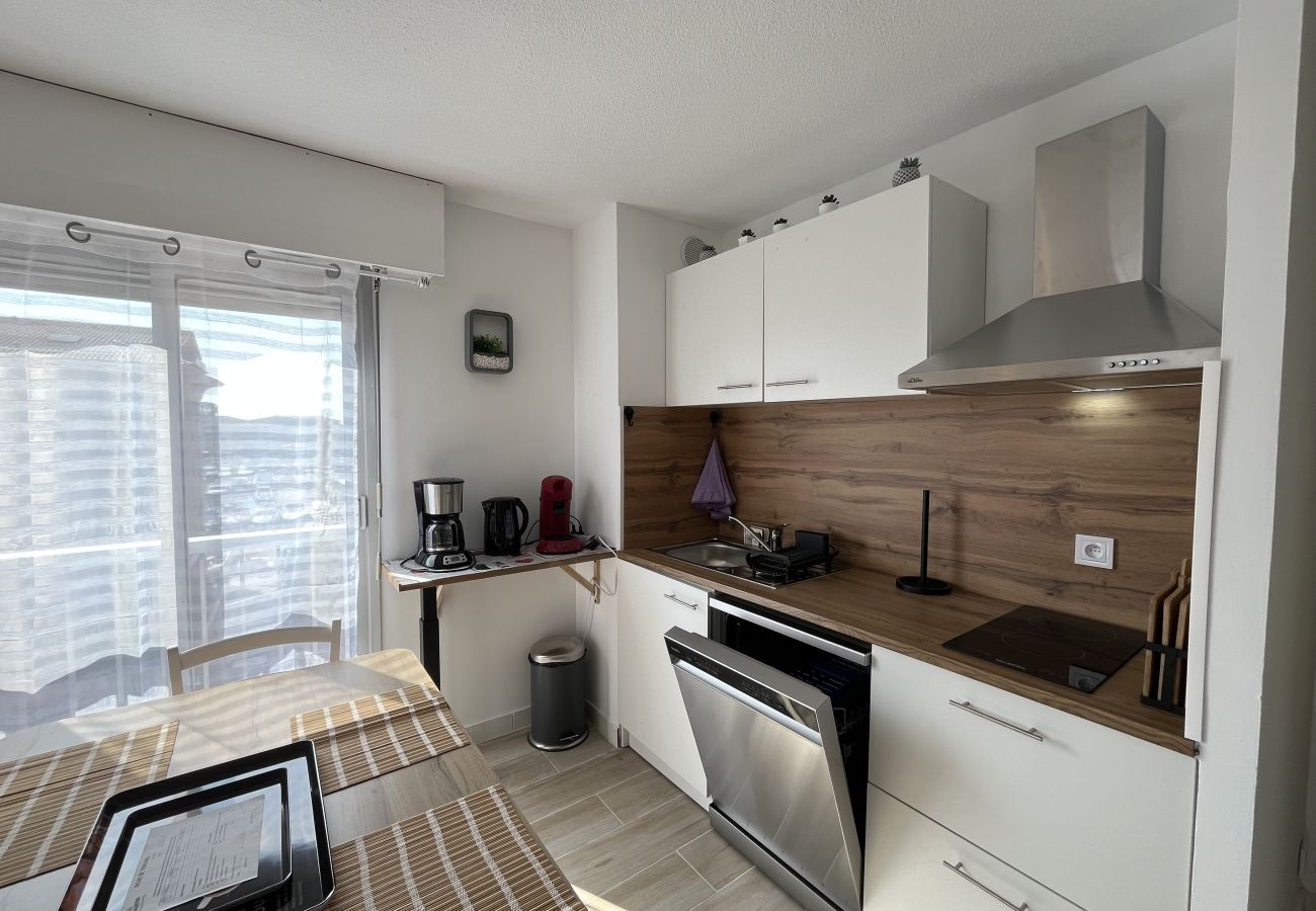 Appartamento a Fréjus - Le Capitole, magnifica vista mare, appartamento con 1 camera da letto + cabina, 40m2, aria condizionata e garage